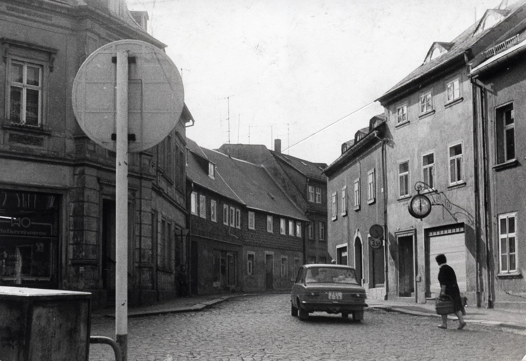 Blick vom Obermarkt Richtung Kirchstraße alt